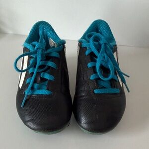 adidas Kids Black and Blue cleats